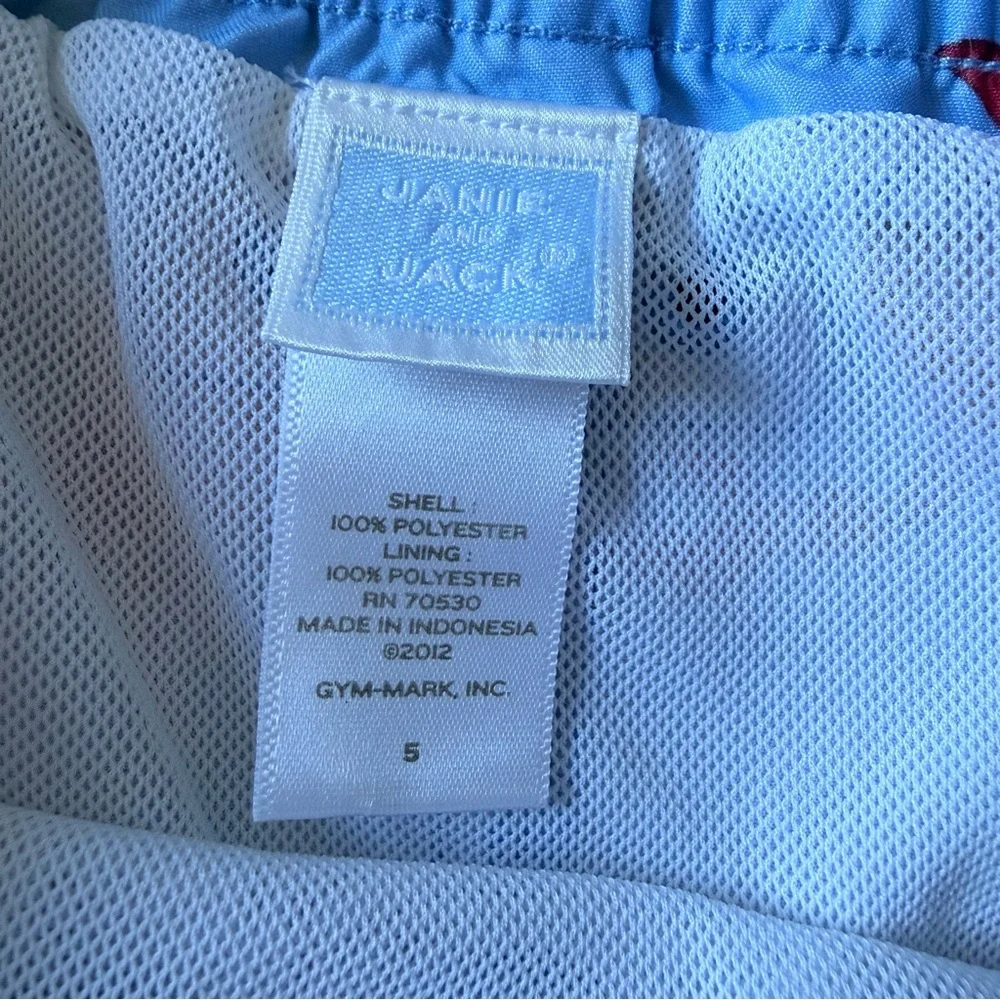 Janie and Jack Swim Trunks Board Shorts Boy Blue Lobster & Crab Preppy Coastal 5